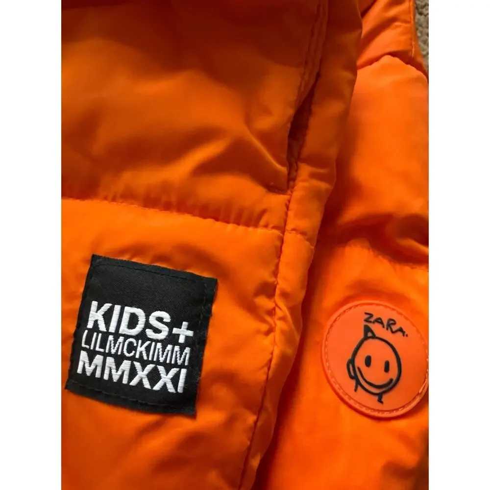 Zara Kids Lilmckimm MMXXI Neon Orange Unisex Snowsuit Set 5-6 years 2021